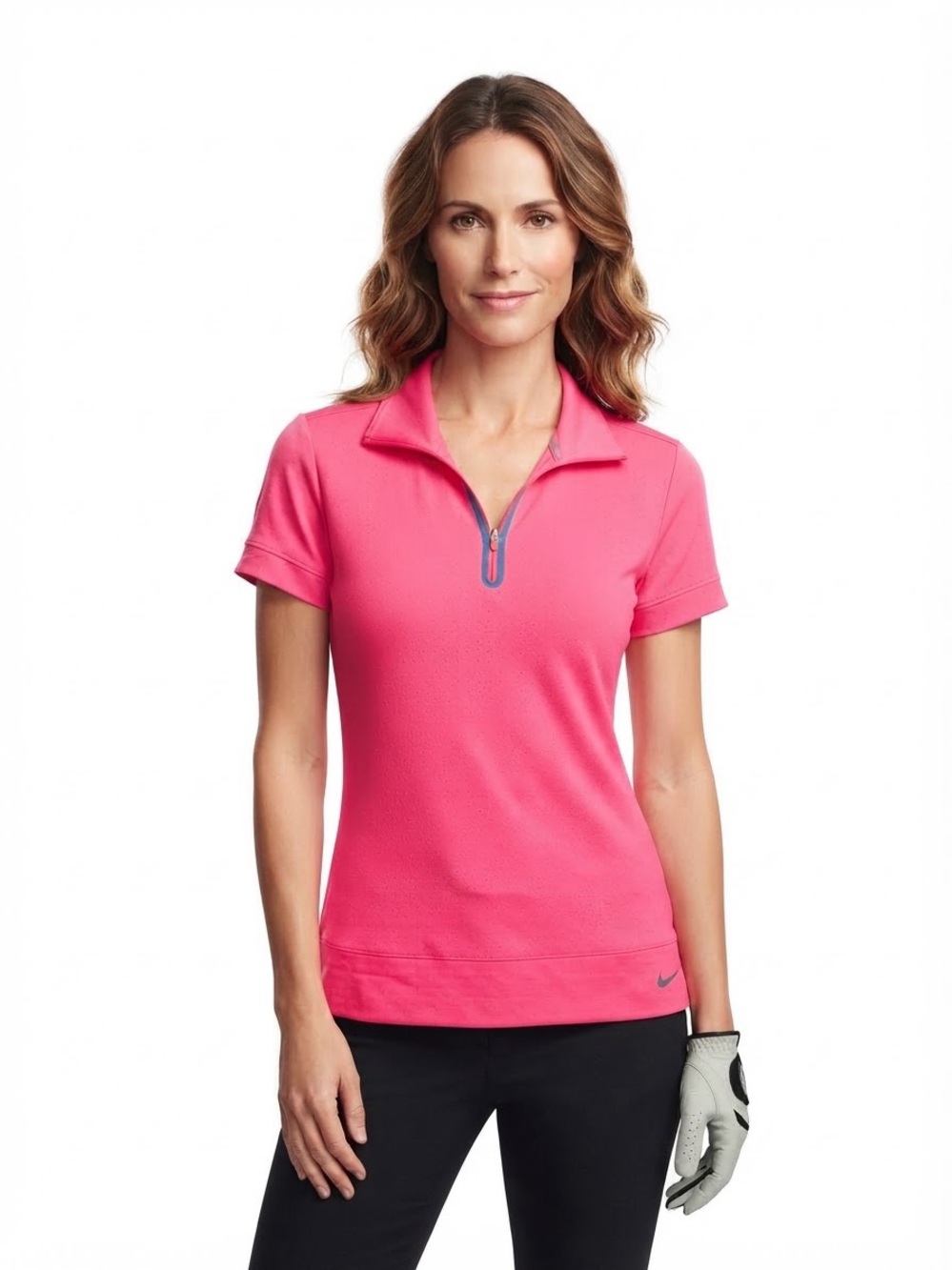 Nike Golf Tour Performance Pink Half Zip Polo Shirt Women’s Size S